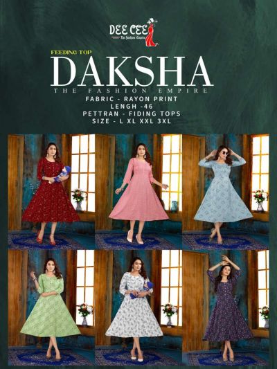 DeeCee Kurti Daksha Regular Wear Designer Wholesale Anarkali Kurtis
